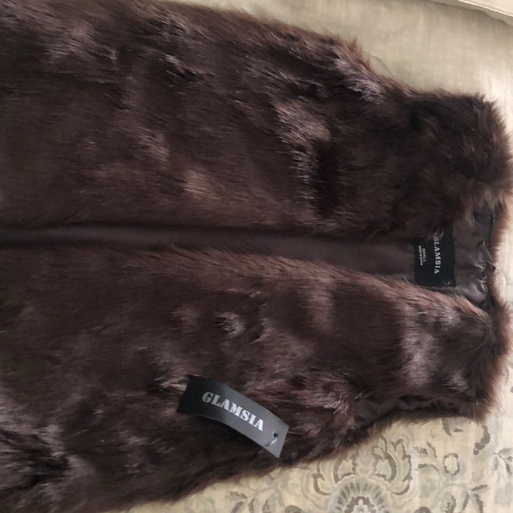 Faux Fur vest size small